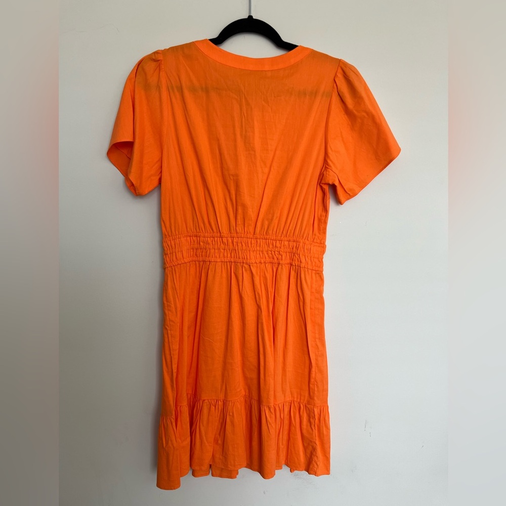 Loft orange drawstring summer dress Size M - Picture 3 of 6